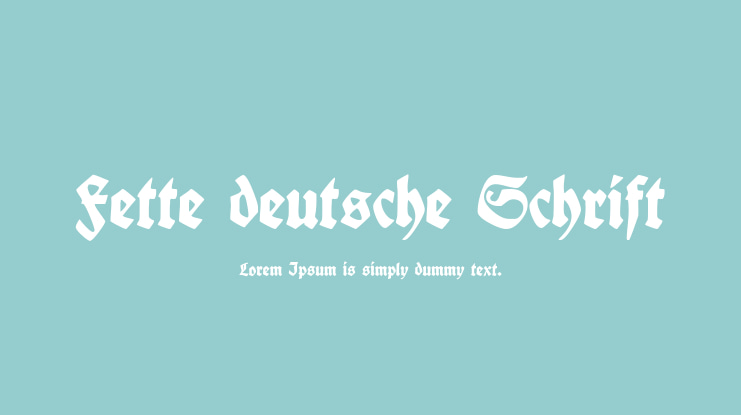 Fette deutsche Schrift Font