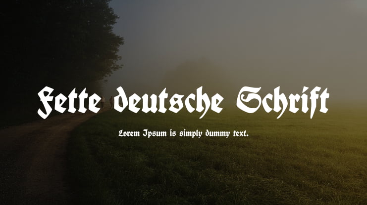 Fette deutsche Schrift Font