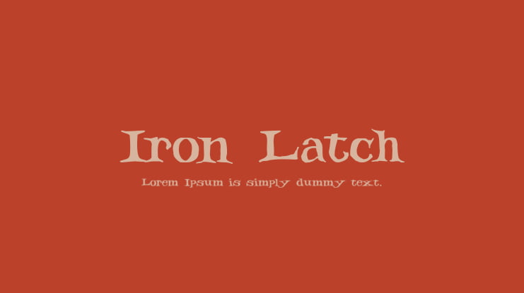 Iron Latch Font