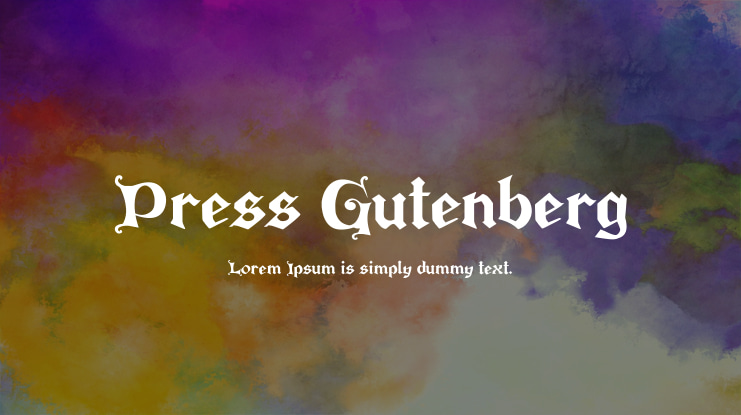 Press Gutenberg Font