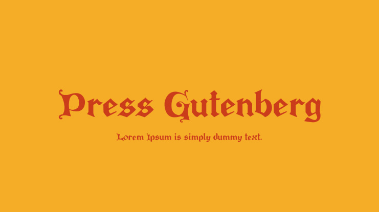 Press Gutenberg Font