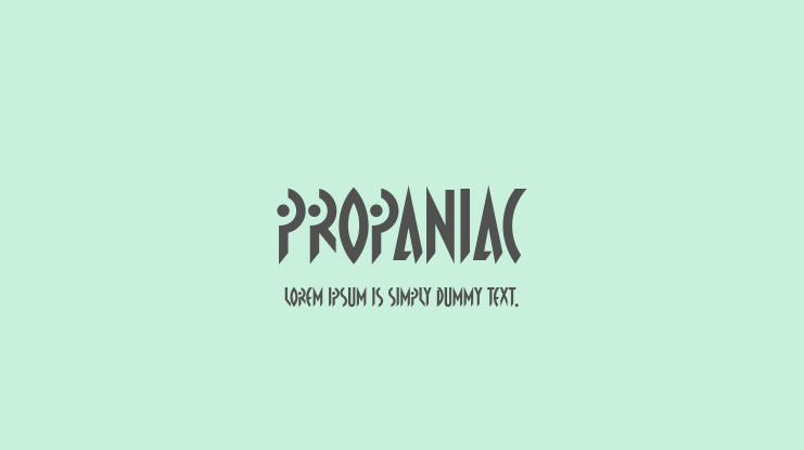 Propaniac Font