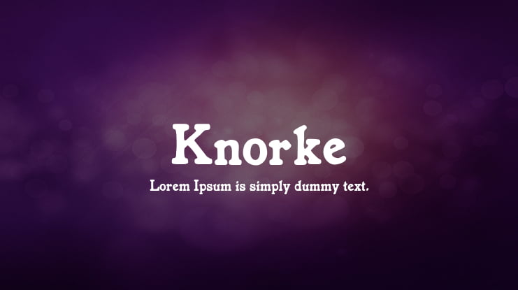Knorke Font