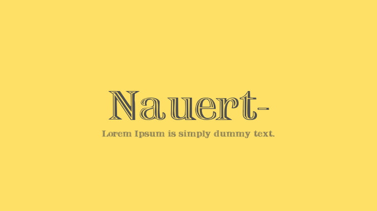 Nauert- Font Family