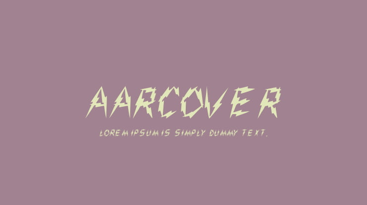 Aarcover Font