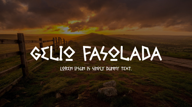 Gelio Fasolada Font Family
