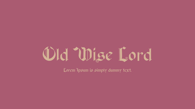Old Wise Lord Font