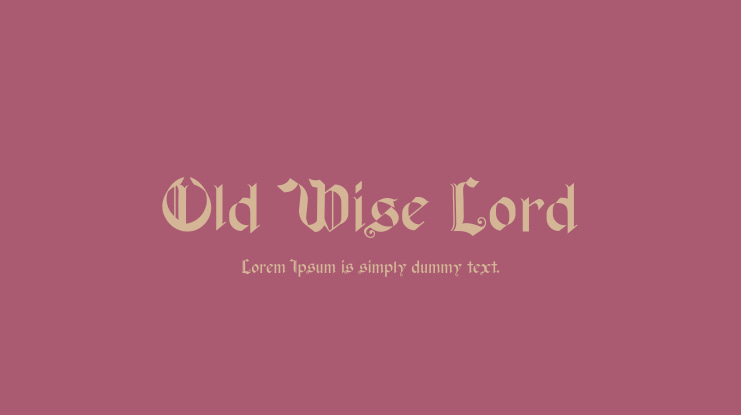 Old Wise Lord Font