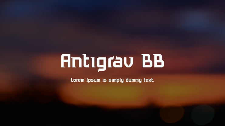 Antigrav BB Font Family