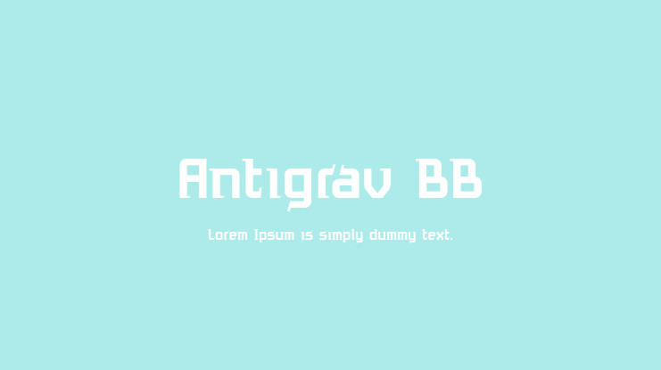 Antigrav BB Font Family