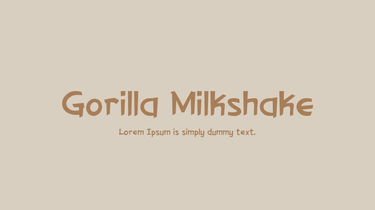 Gorilla Milkshake Font Family
