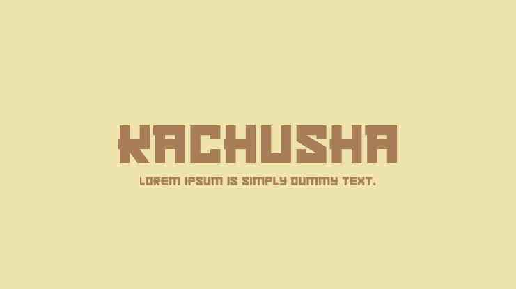 Kachusha Font Family