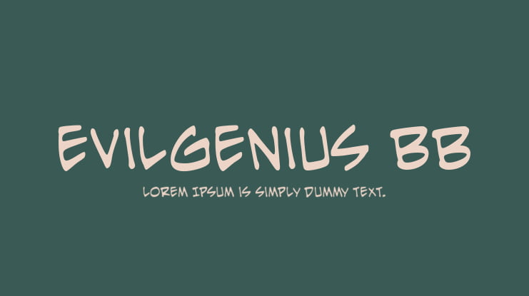 EvilGenius BB Font Family