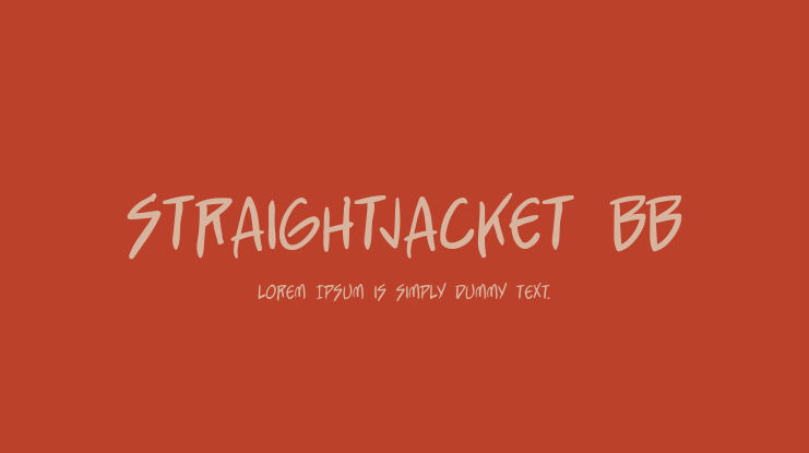 StraightJacket BB Font Family