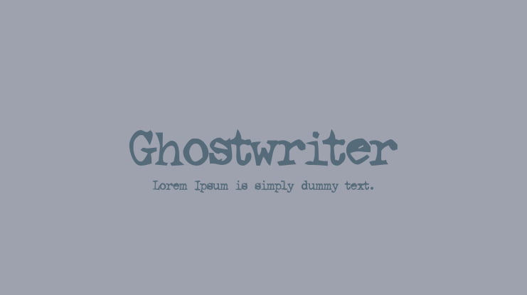 Ghostwriter Font