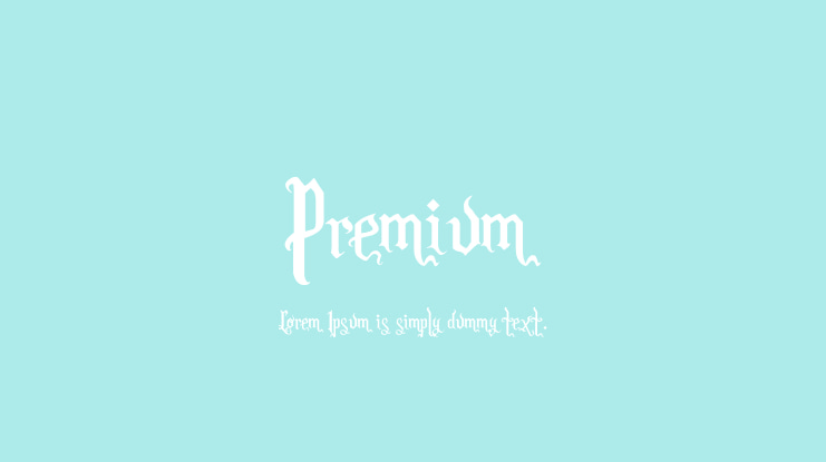 Premium Font Family