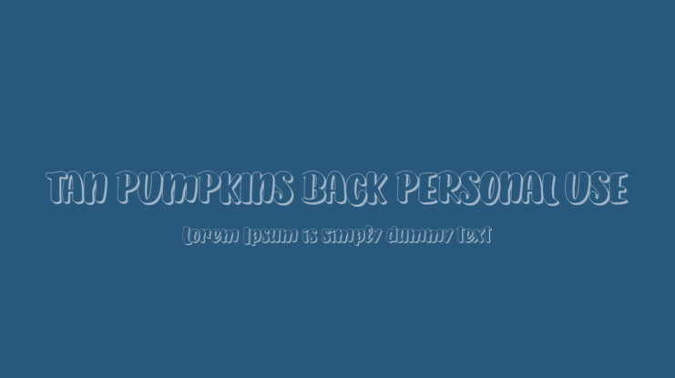TAN PUMPKINS BACK PERSONAL USE Font Family