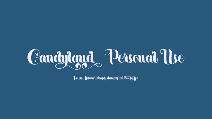 Candyland Personal Use Font