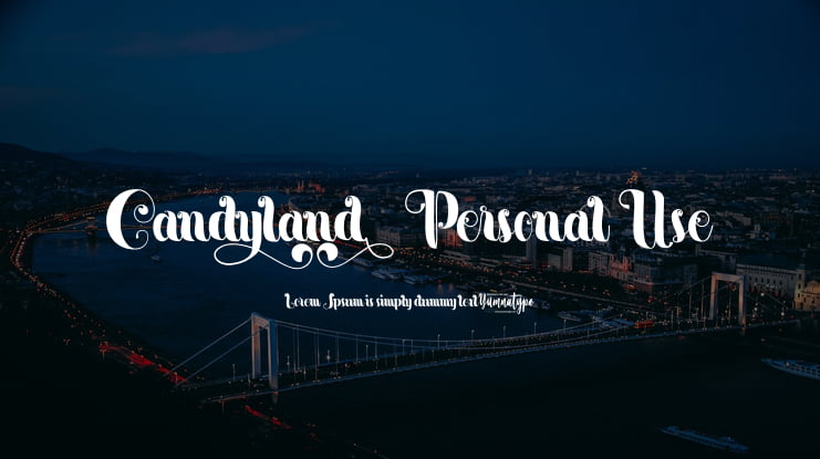 Candyland Personal Use Font