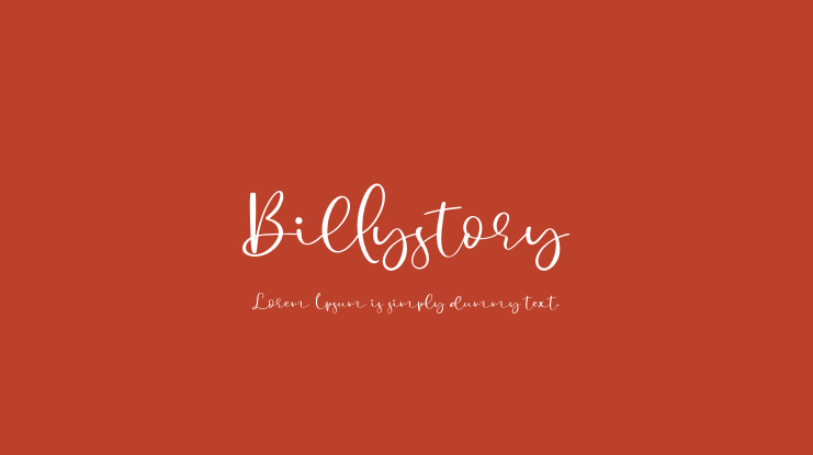 Billystory Font