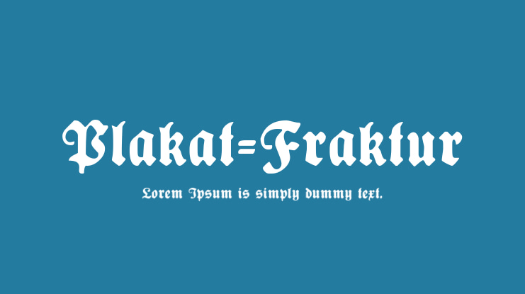 Plakat-Fraktur Font