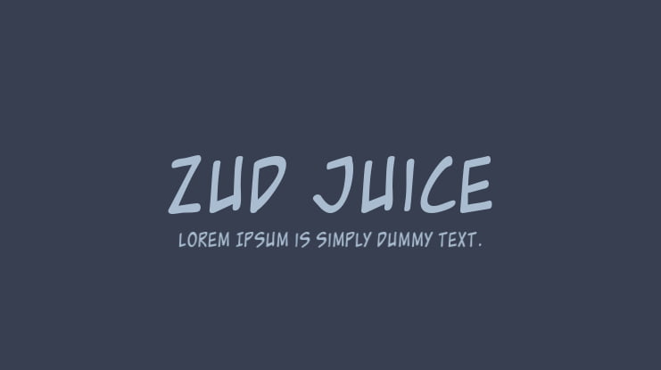 Zud Juice Font Family