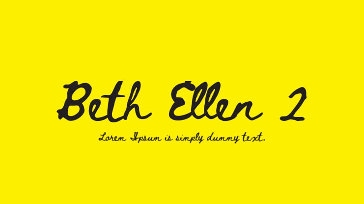 Beth Ellen 2 Font