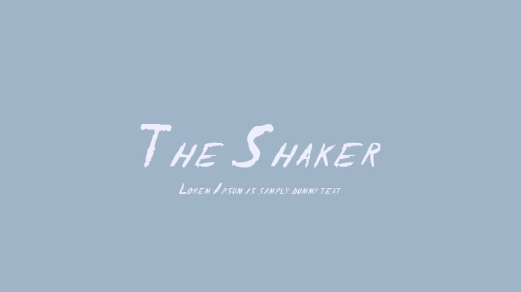 The Shaker Font