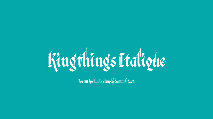 Kingthings Italique Font