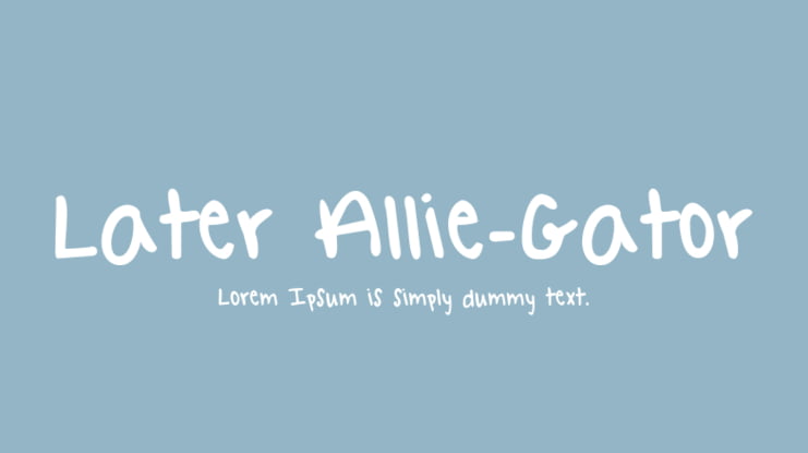 Later Allie-Gator Font