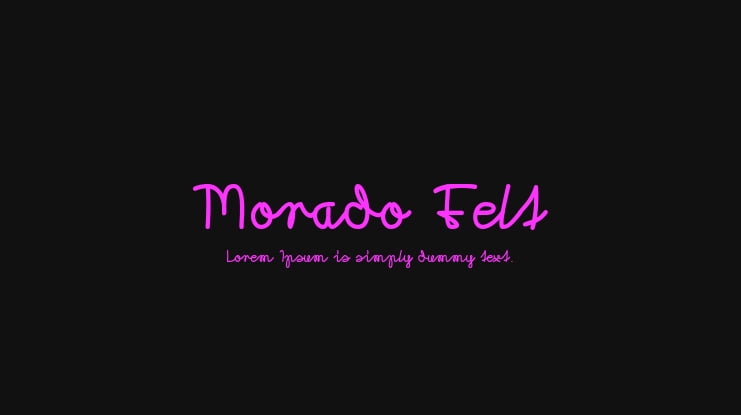 Morado Felt Font Family