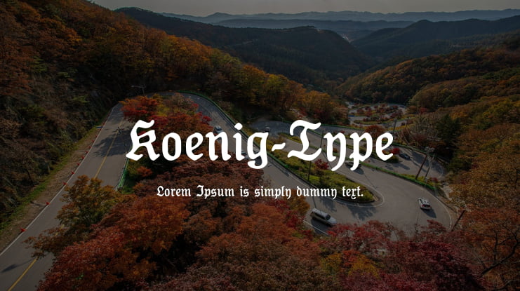 Koenig-Type Font Family