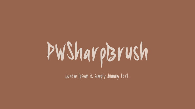 PWSharpBrush Font