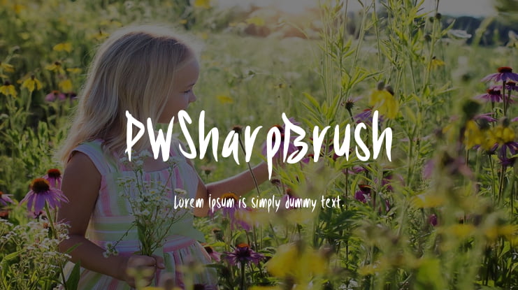 PWSharpBrush Font