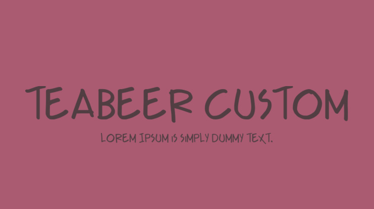 Teabeer Custom Font Family