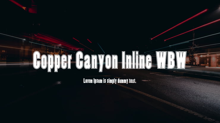 Copper Canyon Inline WBW Font Family