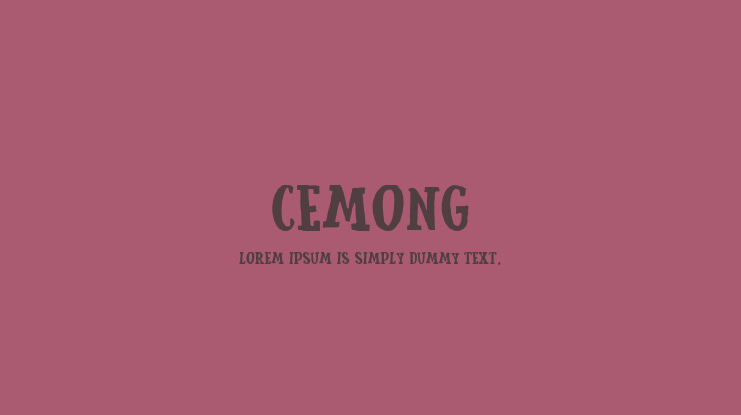 Cemong Font