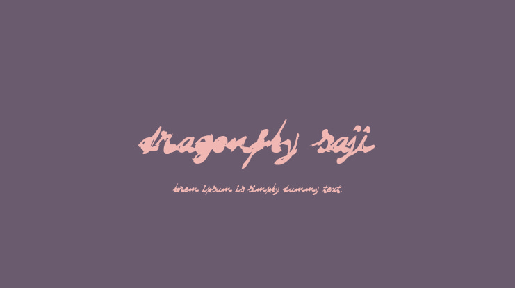 DRAGONFLY saji Font