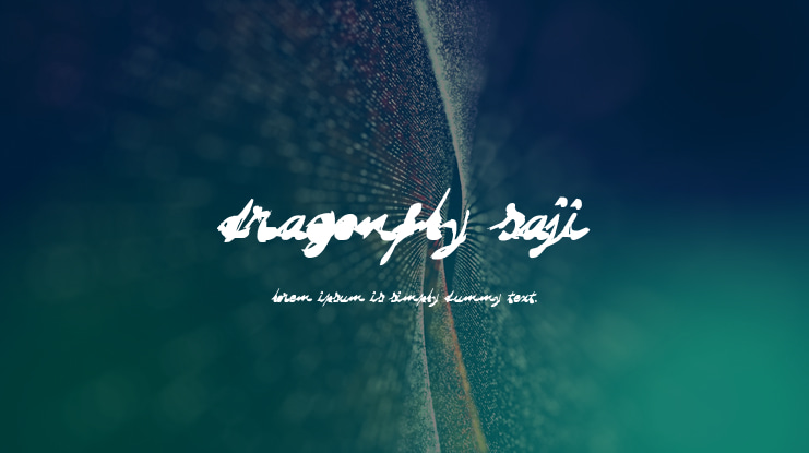DRAGONFLY saji Font