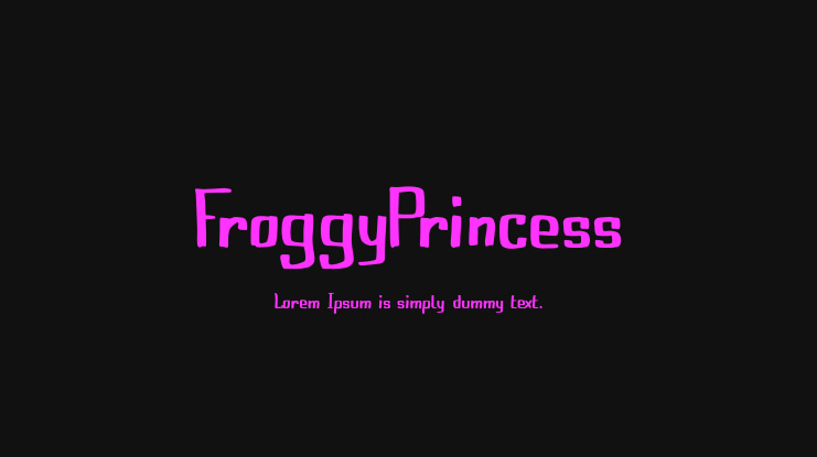 FroggyPrincess Font