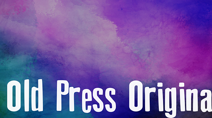Old Press Original Font