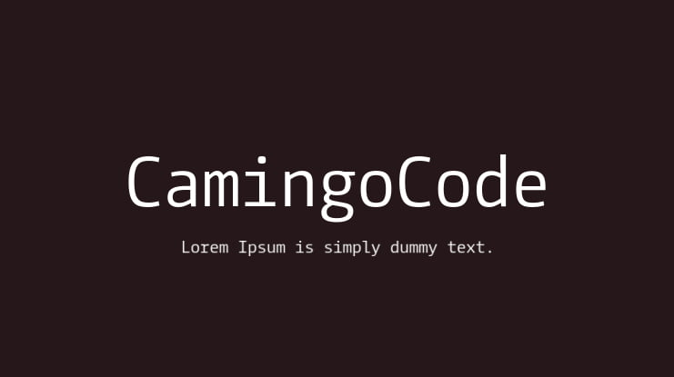 CamingoCode Font Family