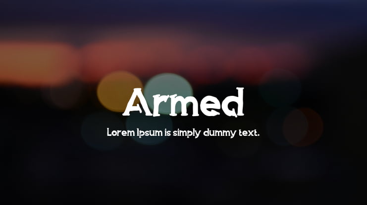 Armed Font
