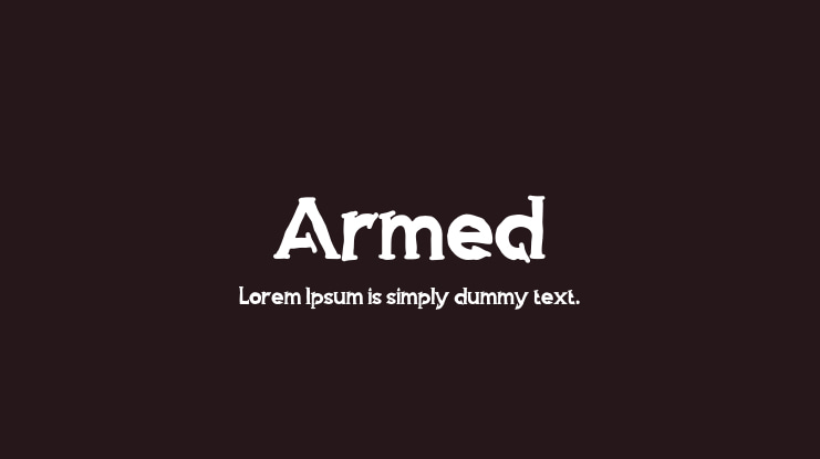 Armed Font