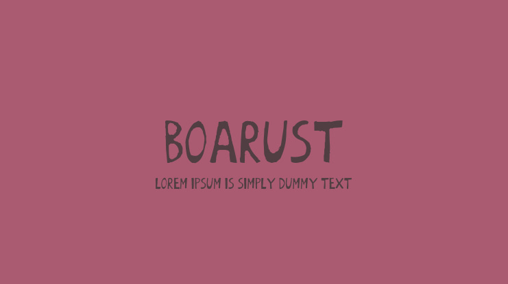 BoArust Font