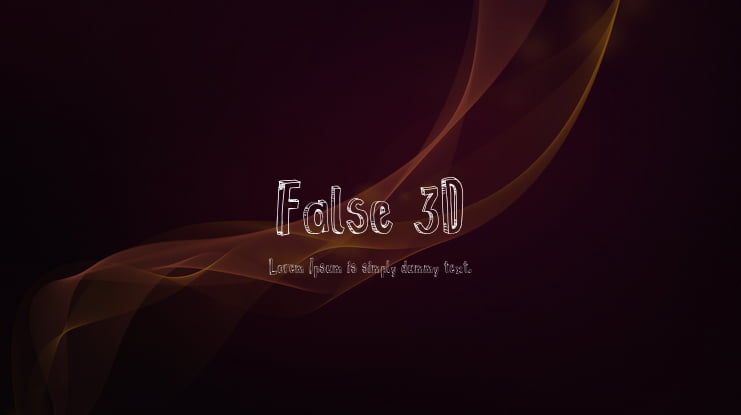 False 3D Font