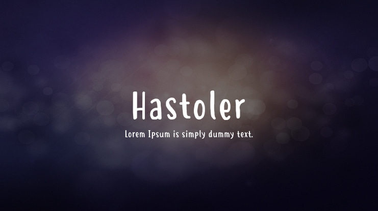 Hastoler Font Family