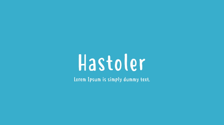 Hastoler Font Family