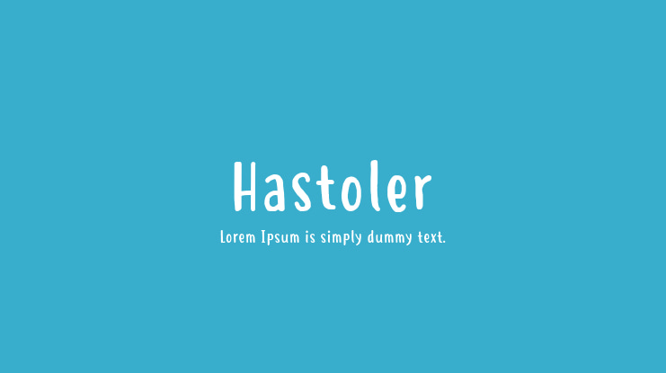 Hastoler Font Family