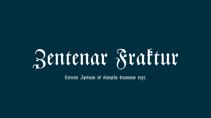 Zentenar Fraktur Font Family